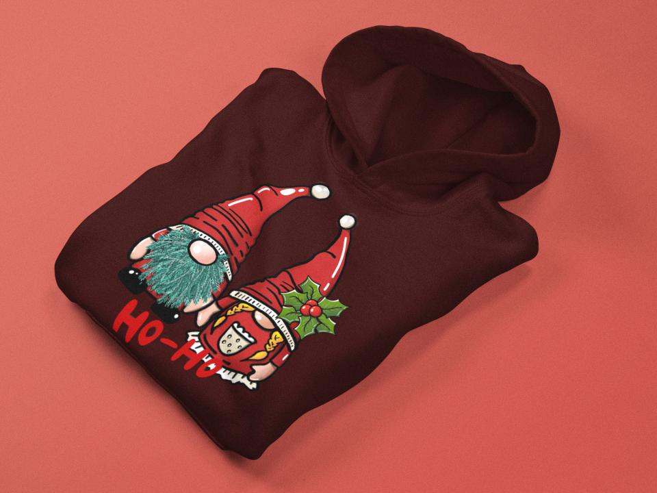 Men's Christmas Genome Hoodie Sweatshirt Maroon by ZealforTee