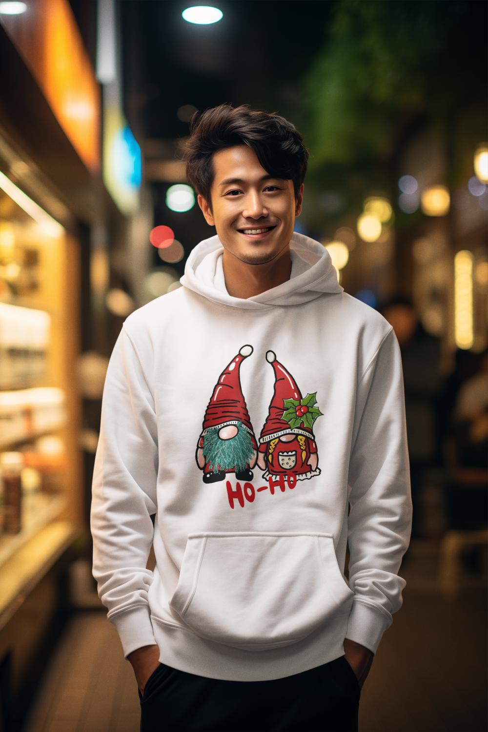 Men's Christmas Genome Hoodie Sweatshirt White by ZealforTee