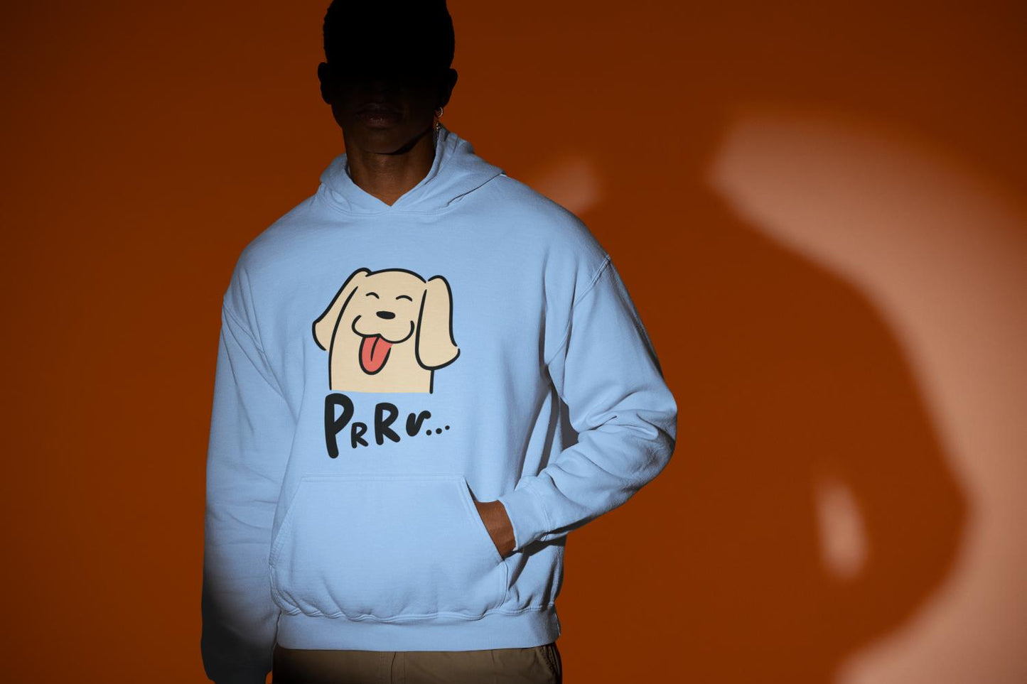 Men's Purr Hoodie Sweatshirt Baby Blue by ZealforTee