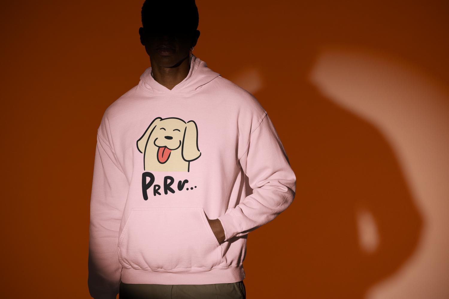 Men's Purr Hoodie Sweatshirt Maroon by ZealforTee