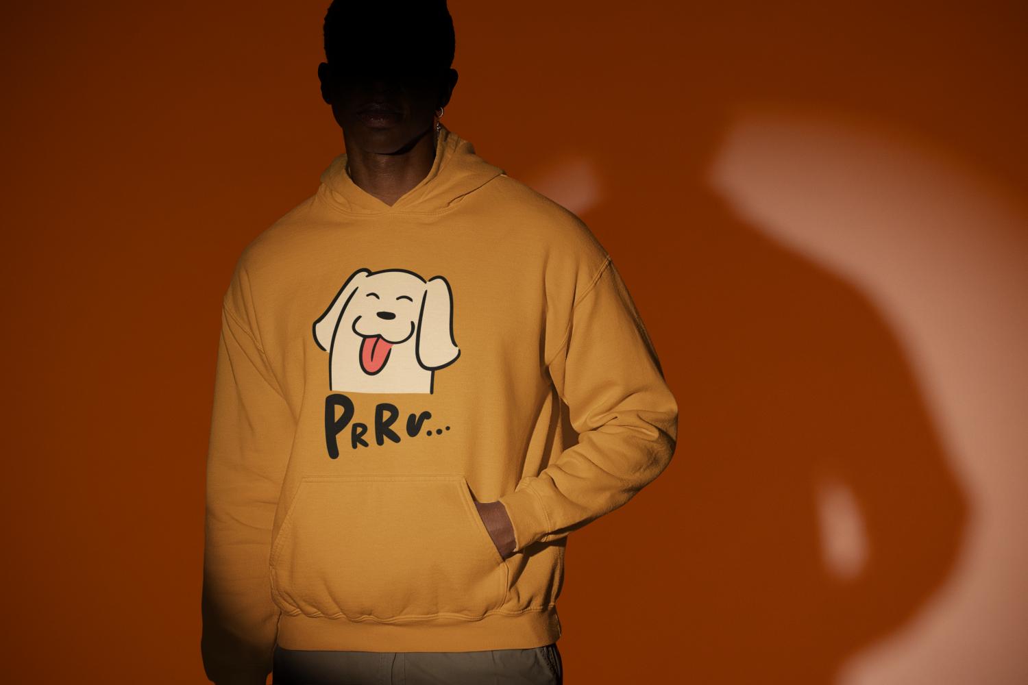Men's Purr Hoodie Sweatshirt White by ZealforTee