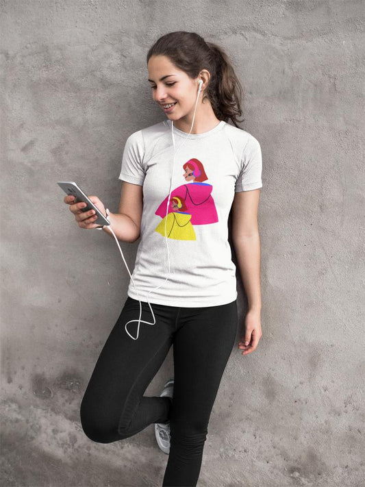 Women's Music T-shirt White by ZealforTee