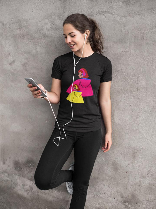 Women's Music T-shirt Light Pink by ZealforTee