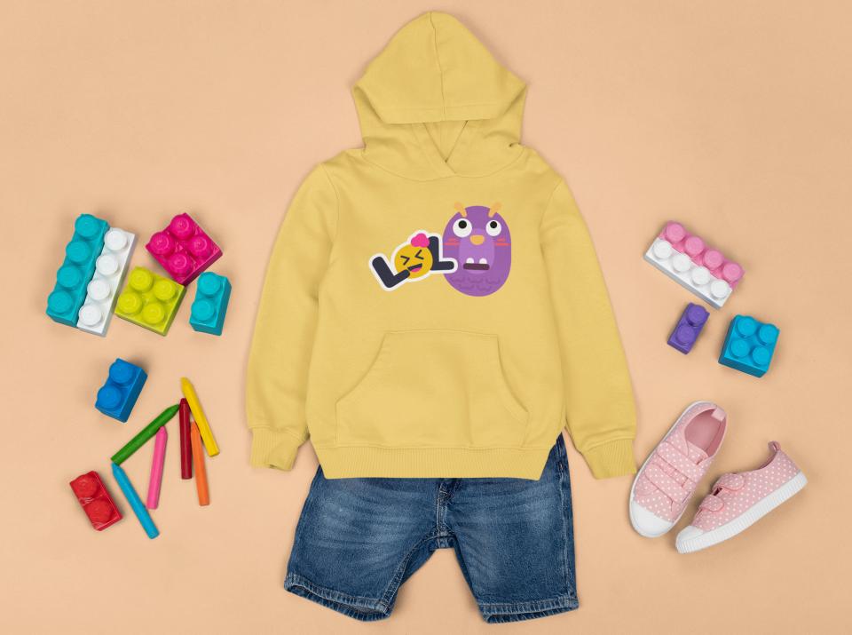Girl's LOL Hoodie Sweatshirt Yellow by ZealforTee