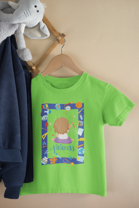 Kid's Princess Unisex T-shirt Iris Lavender by ZealforTee
