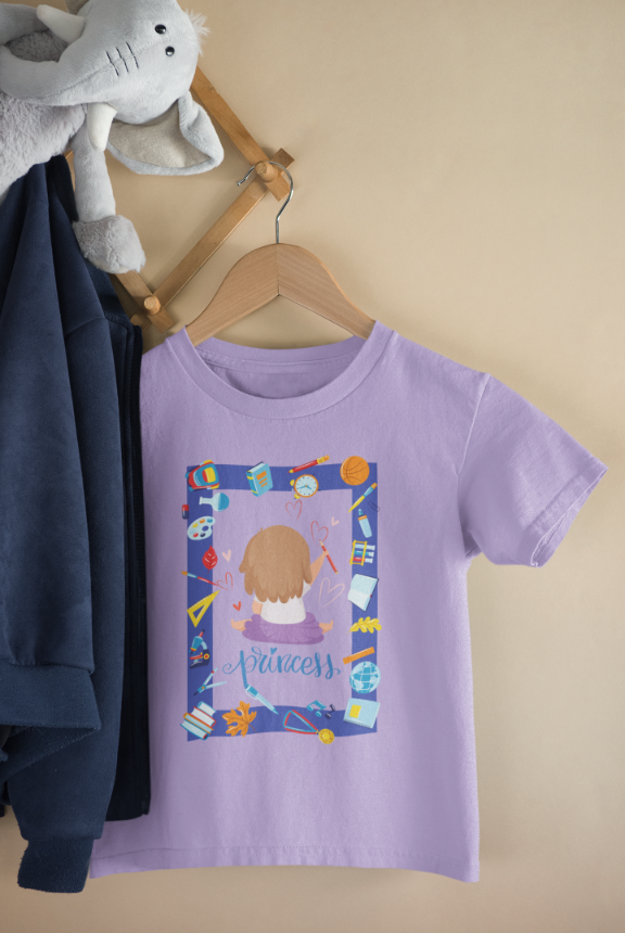 Kid's Princess Unisex T-shirt Golden Yellow by ZealforTee