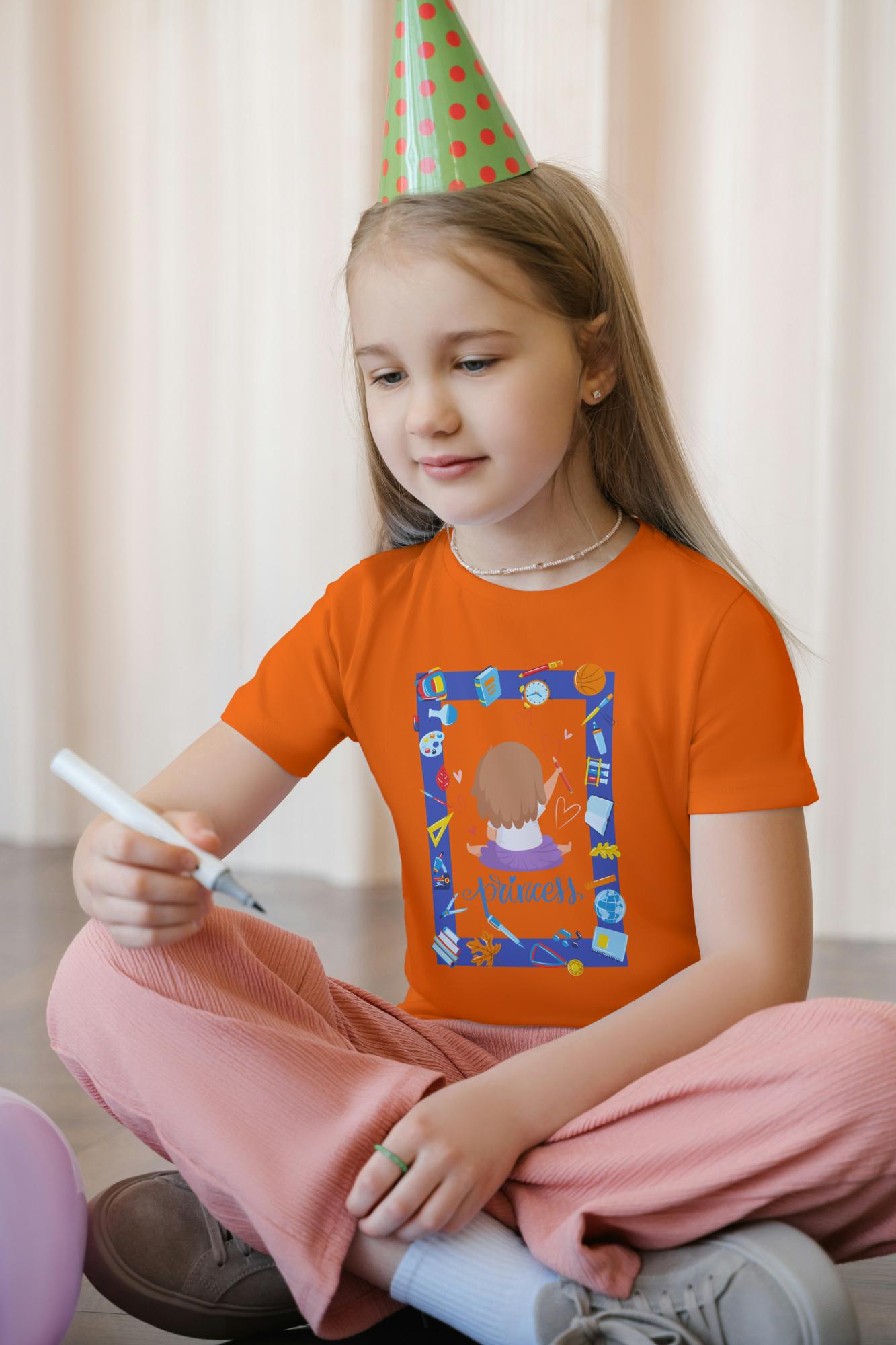 Kid's Princess Unisex T-shirt Iris Lavender by ZealforTee