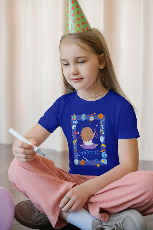 Kid's Princess Unisex T-shirt Orange by ZealforTee