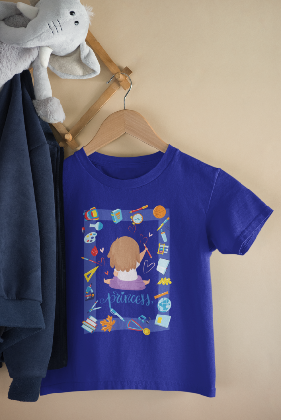 Kid's Princess Unisex T-shirt Orange by ZealforTee