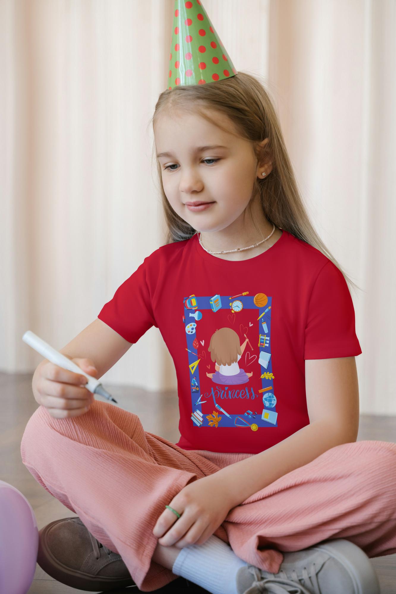 Kid's Princess Unisex T-shirt Liril Green by ZealforTee