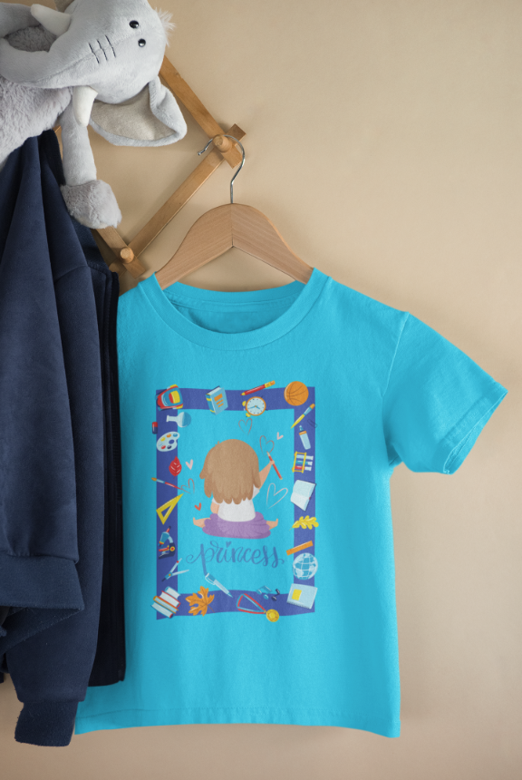 Kid's Princess Unisex T-shirt Red by ZealforTee