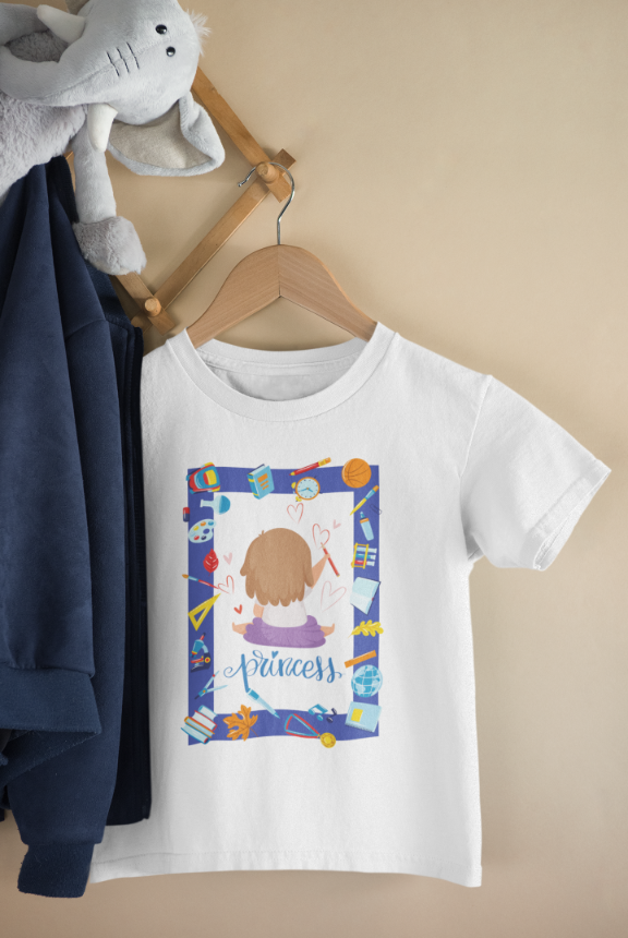 Kid's Princess Unisex T-shirt Red by ZealforTee