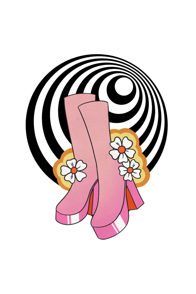 Women's Experimental Pattern Oversized T shirt White by ZealforTee