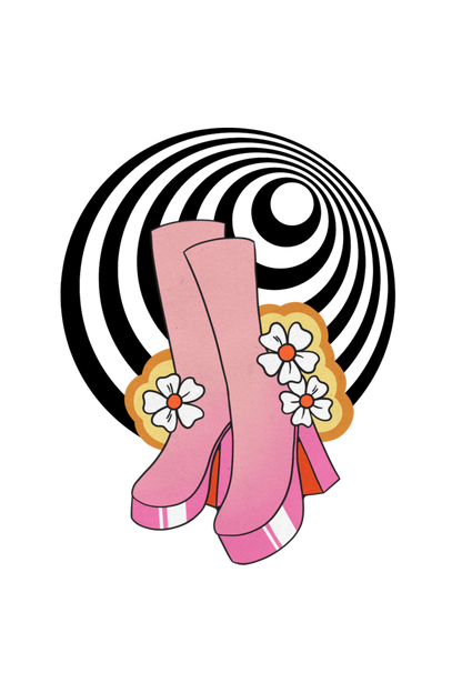 Women's Experimental Pattern Oversized T shirt White by ZealforTee