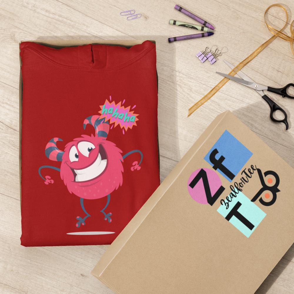 Christmas Laughing Hoodie Black by ZealforTee