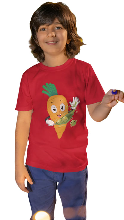 Kid's Carrot Unisex T-shirt Red by ZealforTee