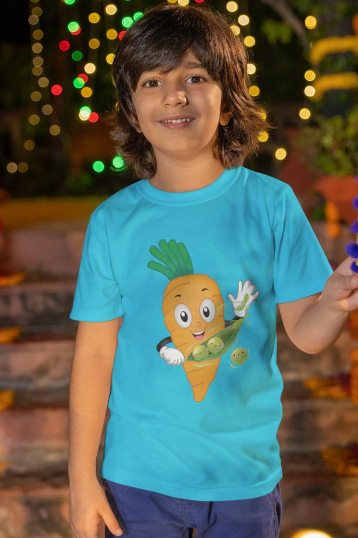 Kid's Carrot Unisex T-shirt Black by ZealforTee