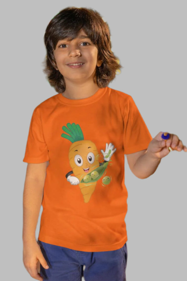 Kid's Carrot Unisex T-shirt Black by ZealforTee