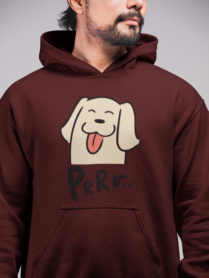 Men's Purr Hoodie Sweatshirt White by ZealforTee