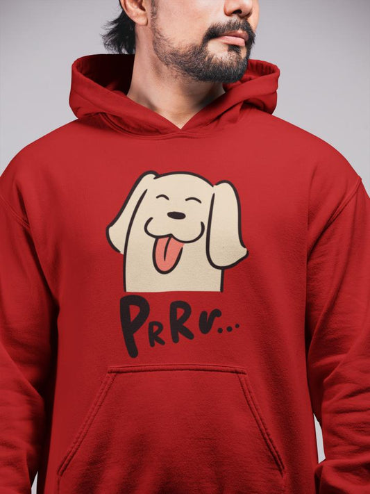 Men's Purr Hoodie Sweatshirt Maroon by ZealforTee