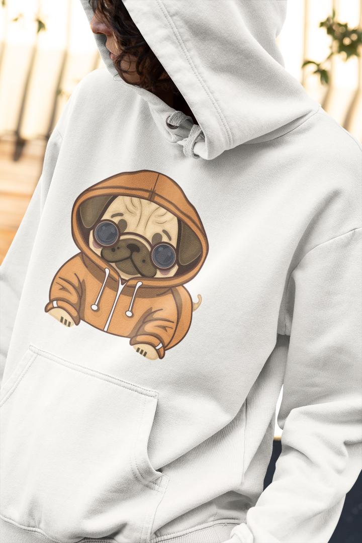 Men's Hoodie Pups Hoodie Sweatshirt Black by ZealforTee