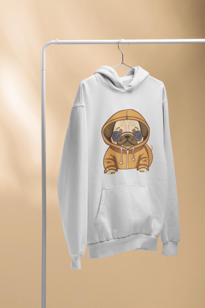 Men's Hoodie Pups Hoodie Sweatshirt Bottle Green by ZealforTee