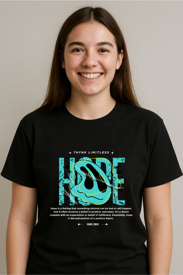Women Hope T-Shirt Black by ZealforTee