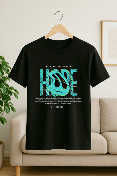 Hope Tee Black by ZealforTee