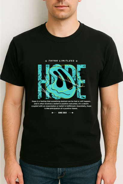 Men Hope T-Shirt - Black by ZealforTee