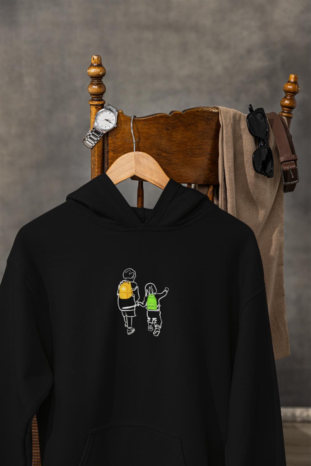 Women Siblings Hoodie Sweatshirt M by ZealforTee