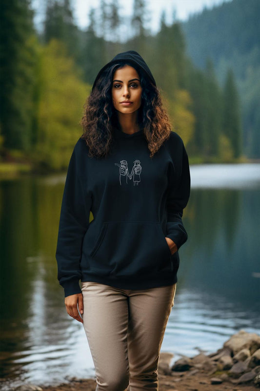 Women Jigra Hoodie Sweatshirt Black by ZealforTee