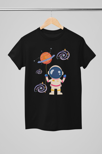 Kid's Astronaut Unisex T-shirt Black by ZealforTee