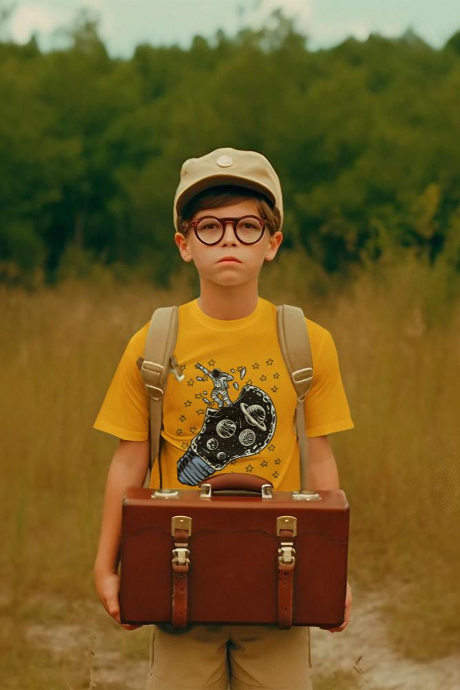 Kid's Unisex Astronaut T-shirt Golden Yellow by ZealforTee