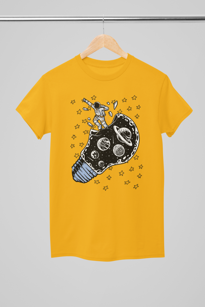 Kid's Unisex Astronaut T-shirt Golden Yellow by ZealforTee