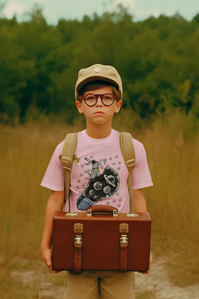 Kid's Unisex Astronaut T-shirt Liril Green by ZealforTee