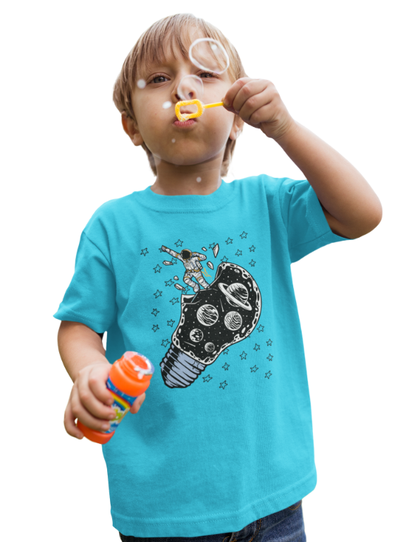 Kid's Unisex Astronaut T-shirt Light Pink by ZealforTee