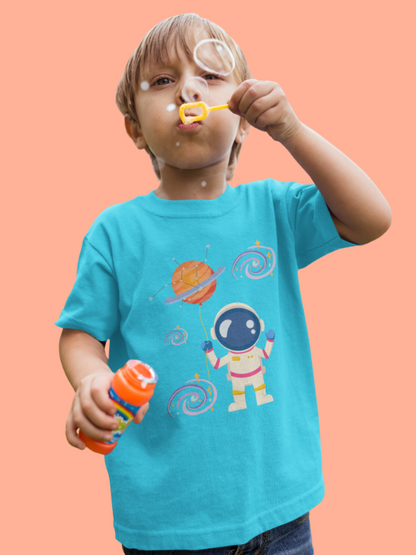 Kid's Astronaut Unisex T-shirt Maroon by ZealforTee