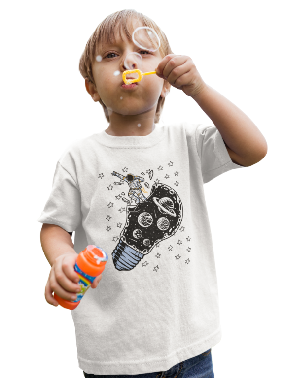 Kid's Unisex Astronaut T-shirt White by ZealforTee