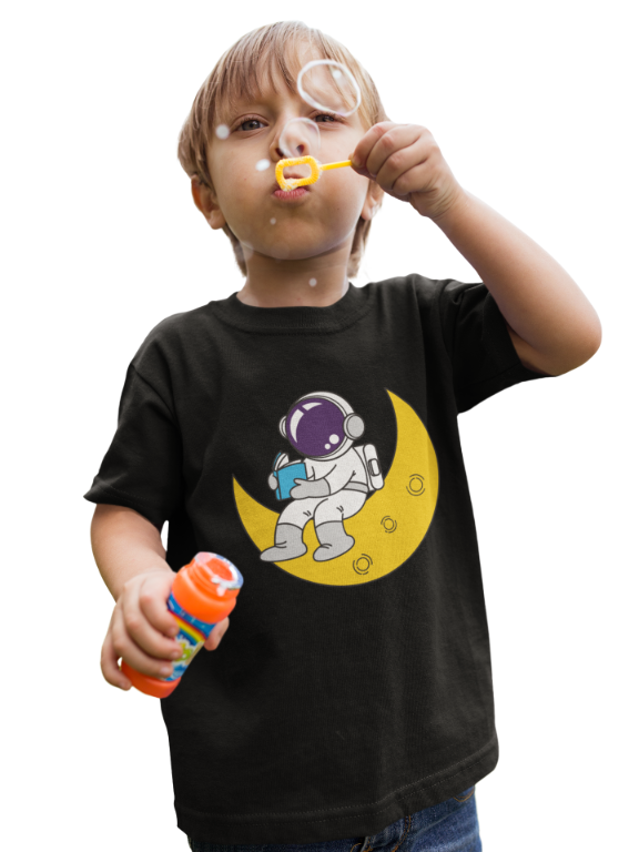 Kid's Cosmonaut Unisex T-shirt Black by ZealforTee