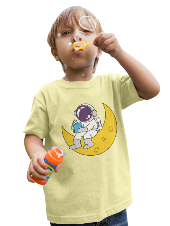 Kid's Cosmonaut Unisex T-shirt Liril Green by ZealforTee