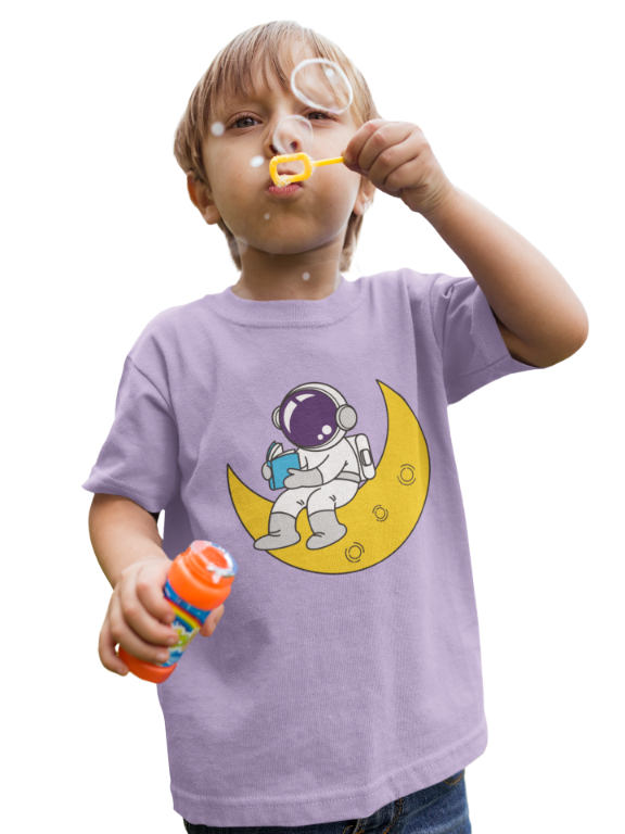 Kid's Cosmonaut Unisex T-shirt Iris Lavender by ZealforTee