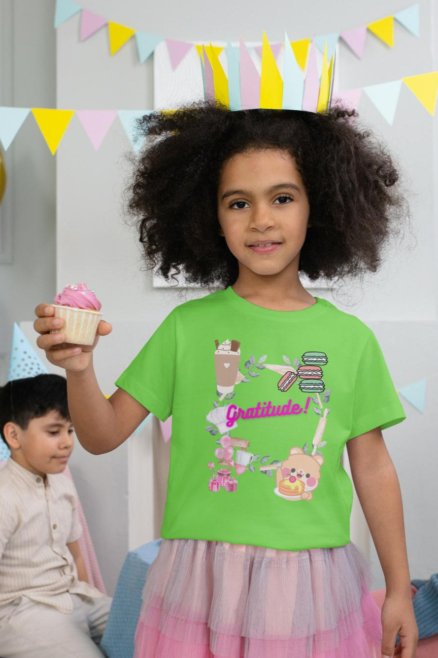 Kids Gratitude Unisex T-shirt White by ZealforTee