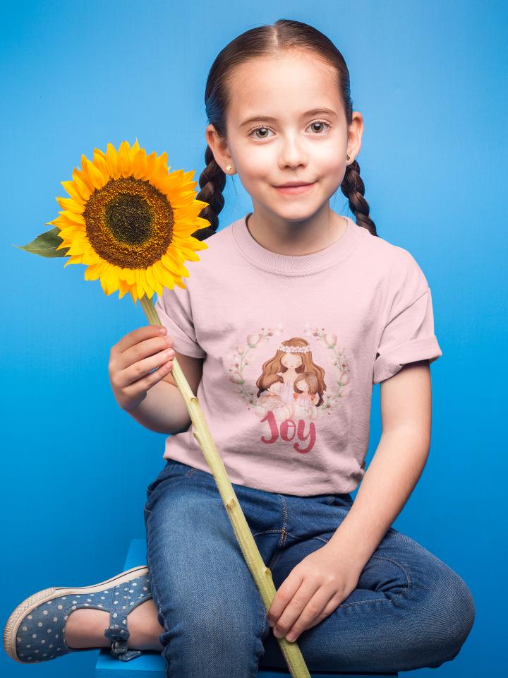 Kid's Mama Joy Unisex T-shirt Light Baby Pink by ZealforTee