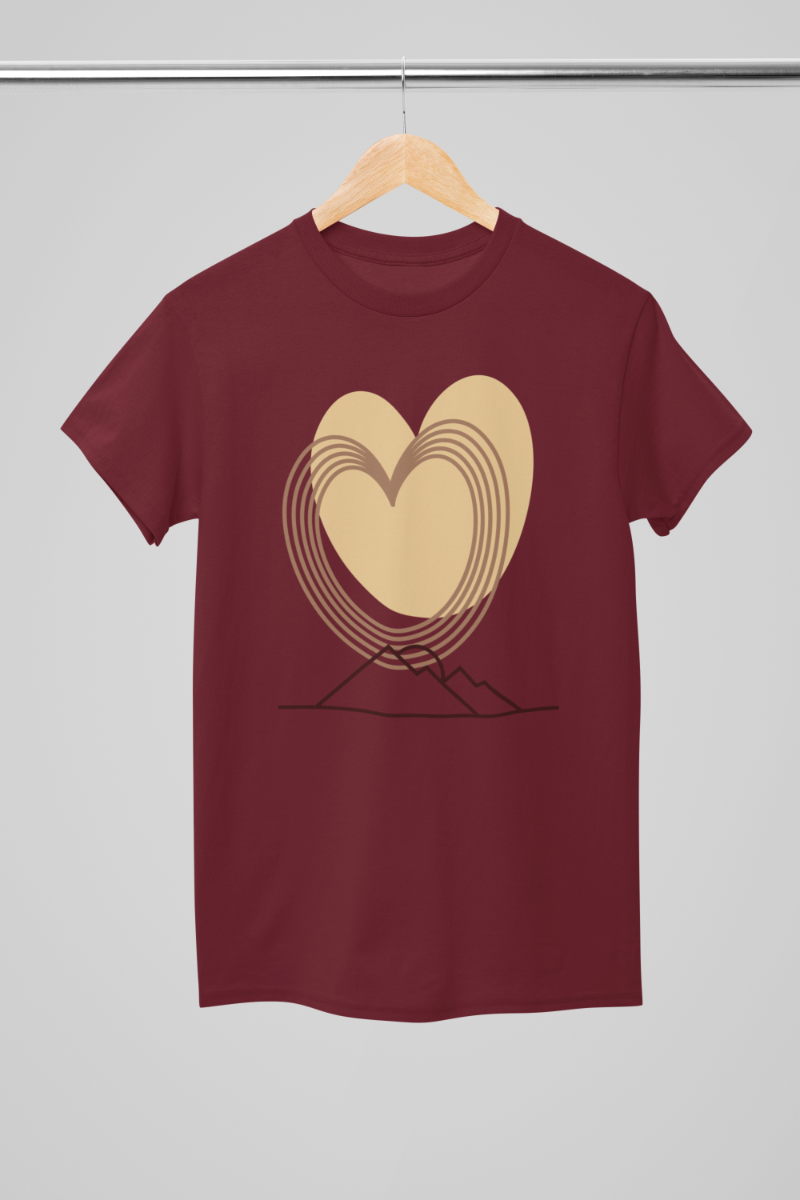Kid's Minimal Heart Unisex T-shirt Iris Lavender by ZealforTee