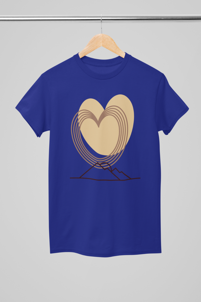 Kid's Minimal Heart Unisex T-shirt Royal Blue by ZealforTee