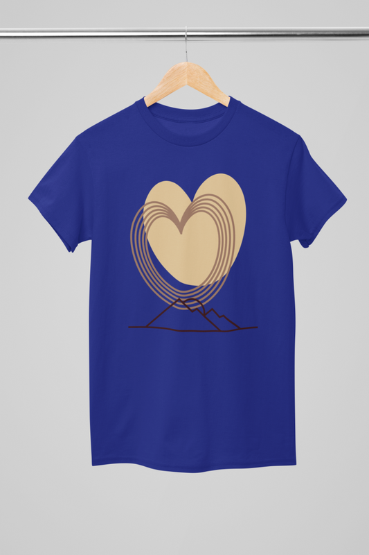 Kid's Minimal Heart Unisex T-shirt Royal Blue by ZealforTee