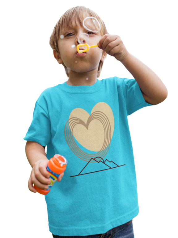 Kid's Minimal Heart Unisex T-shirt White by ZealforTee