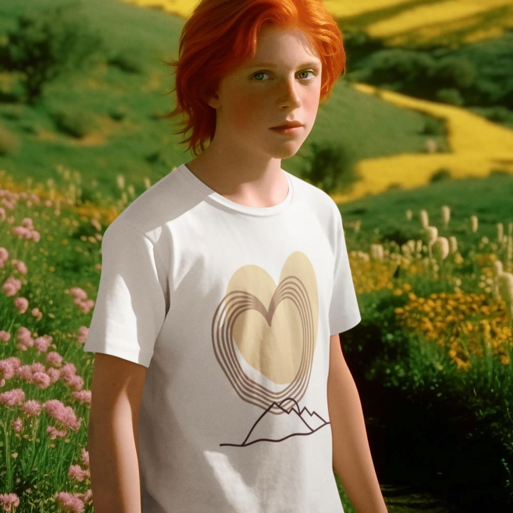 Kid's Minimal Heart Unisex T-shirt Maroon by ZealforTee