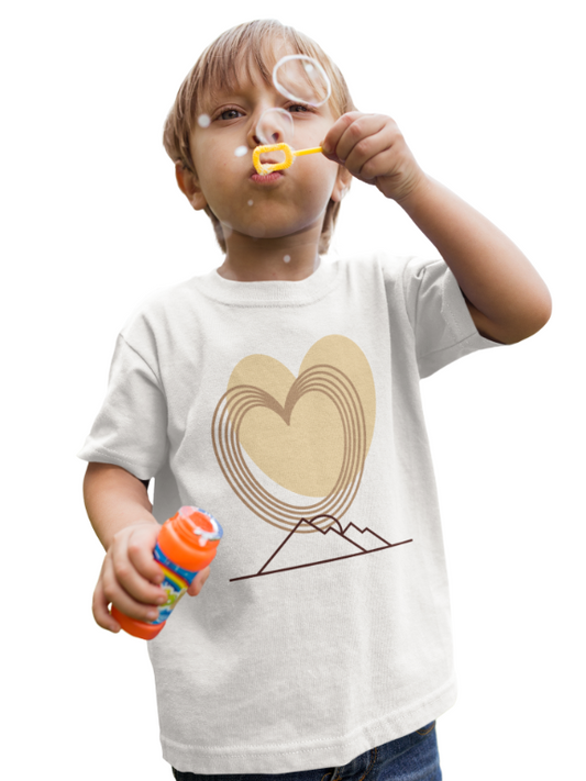 Kid's Minimal Heart Unisex T-shirt Maroon by ZealforTee