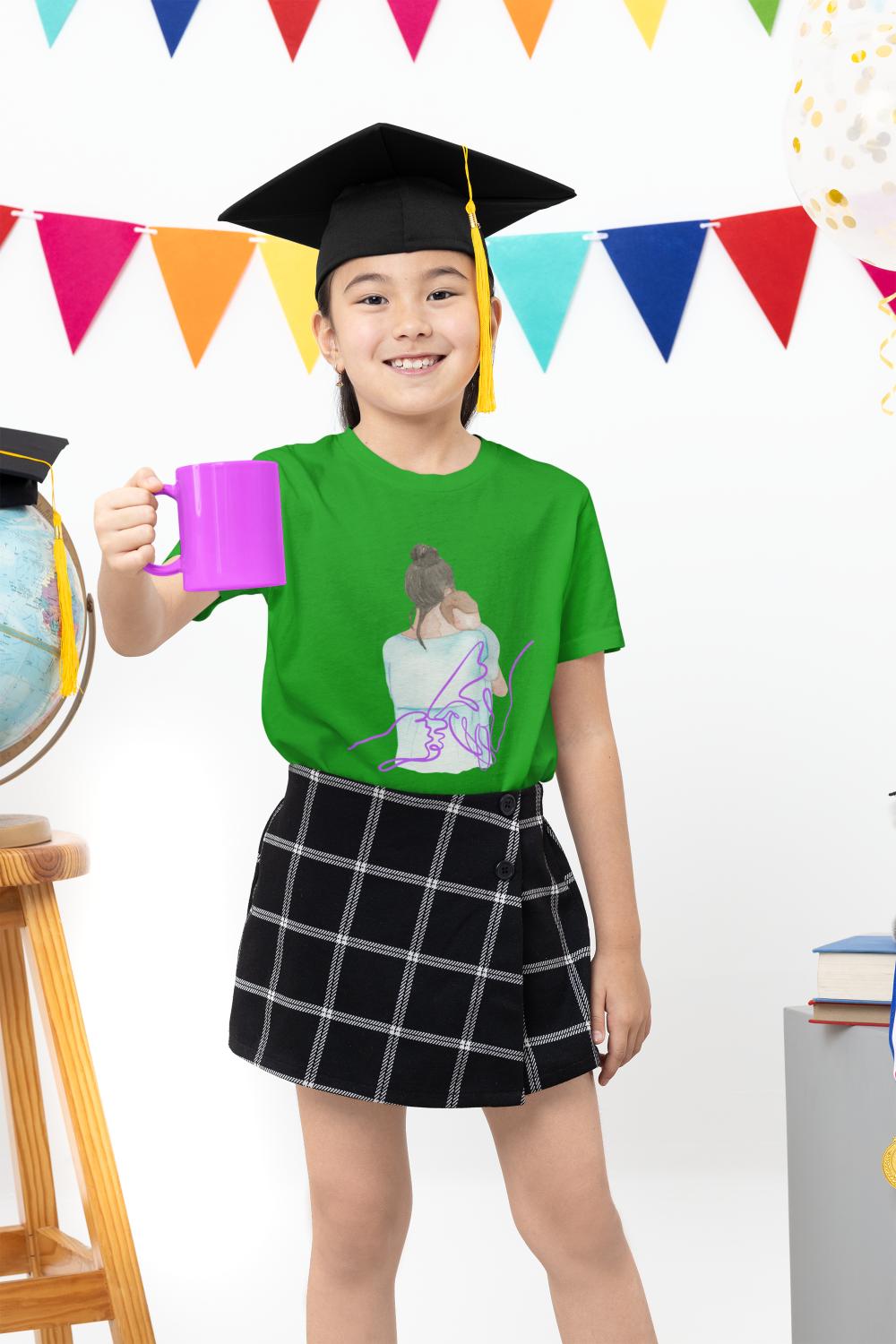 Kid's Palm Line Art Unisex T-shirt White by ZealforTee